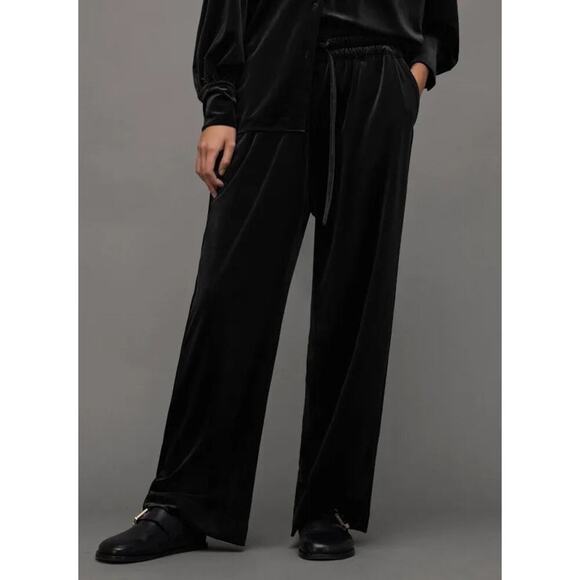 ALLSAINTS Tyler Leg Velvet Pants Size US 10/ UK 14 - Picture 3 of 6